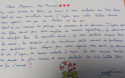 Carte de voeux pour les residents d&rsquo;une maison de retraite